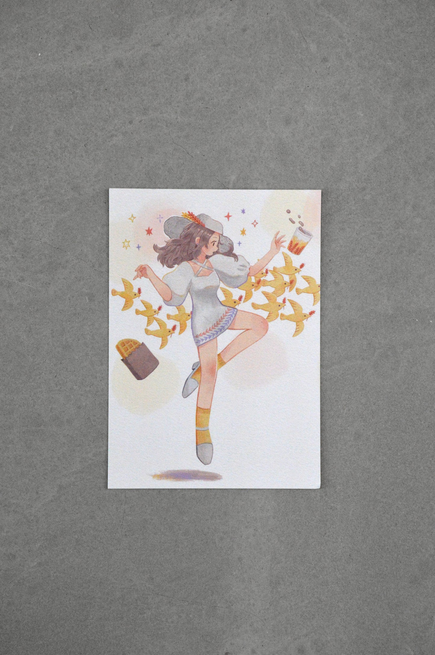 Hong Kong street snack post card