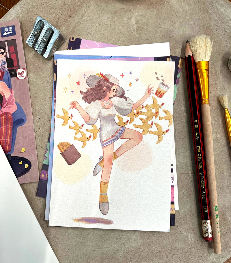 香港街頭小食明信片